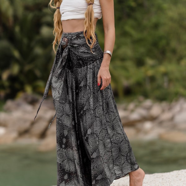 Maxi Jupe & Robe Lamai Noir / Boho Mandala Jupe / Boho Vibes