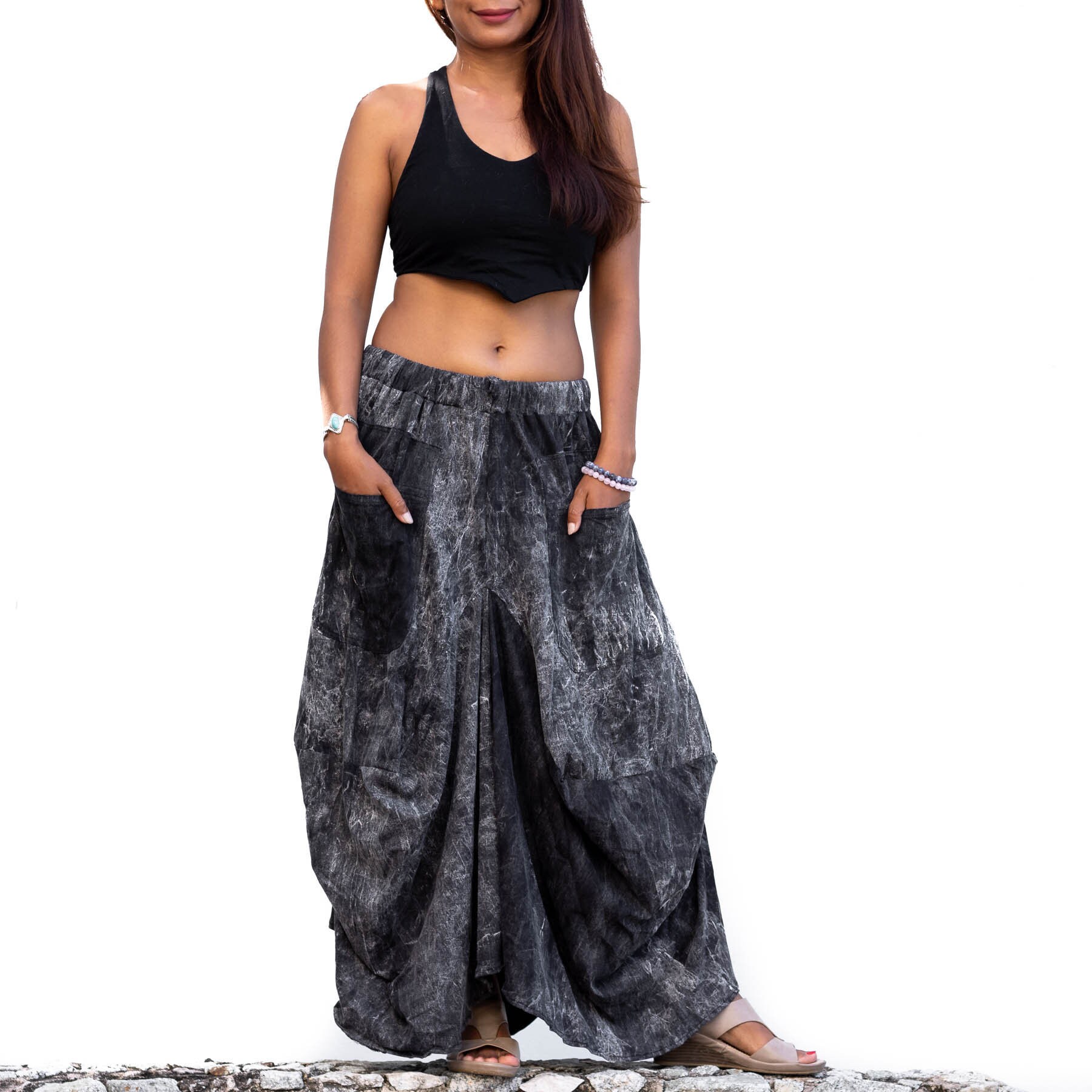 boho skirt with pockets