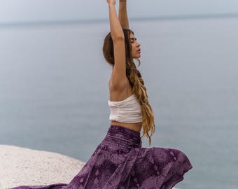 Falda y vestido maxi Lamai morado / Falda mandala boho / Estilo boho