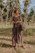 Boho Maxi Dress Wayan with Pockets / Bohemian Dress / Natural Cotton product logo