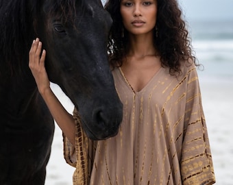 Kaftan Maxi Dress Lioness / Boho Dress / Fits Plus Size / Loose Fit Tie Dye Long  Dress / Beach Cover Up - Etsy