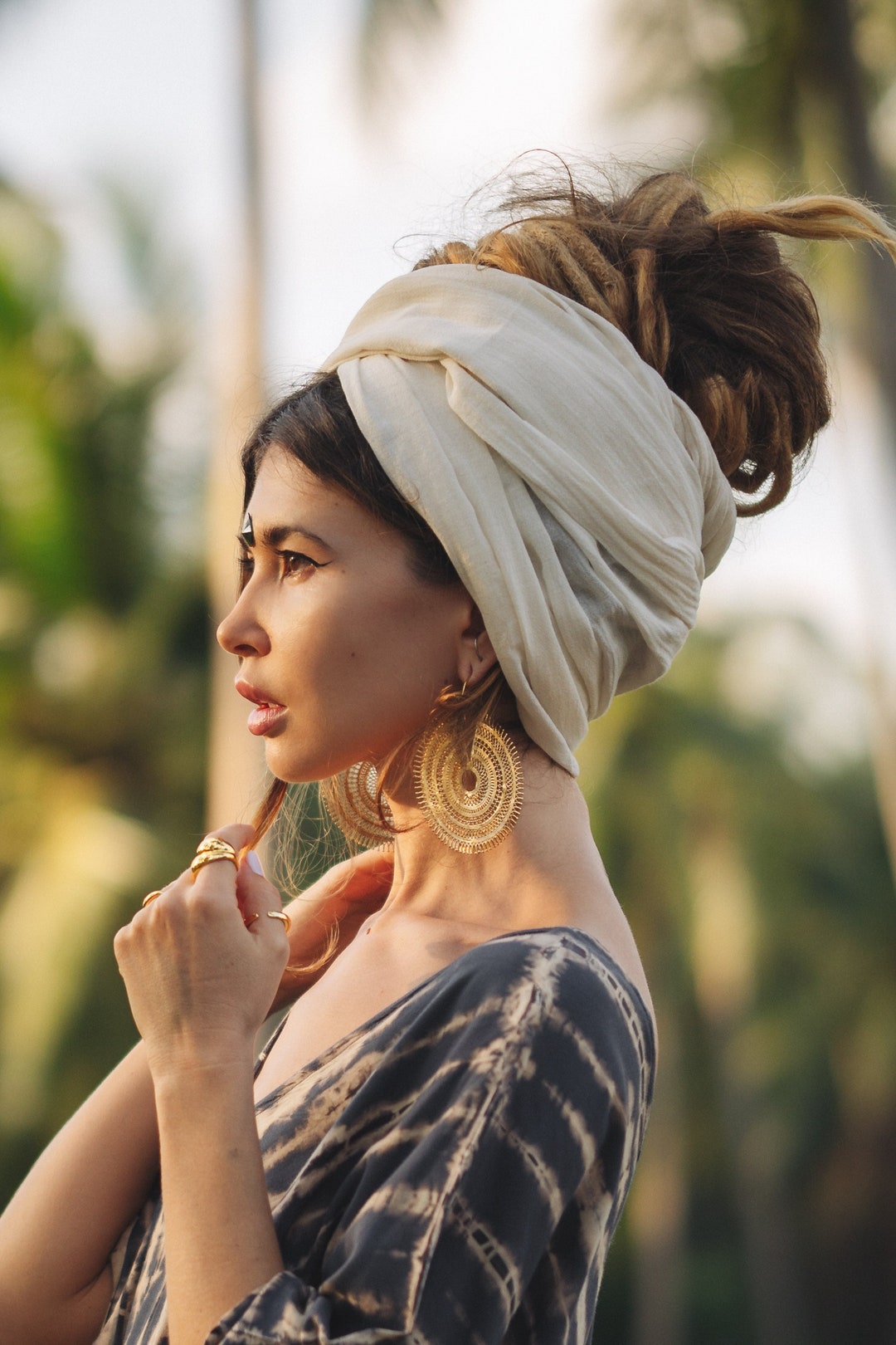 Cream head scarf outlet