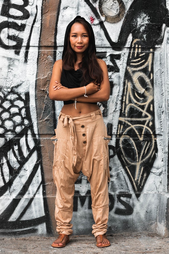 Harem Pants for Women \u0026 Men in Khaki 