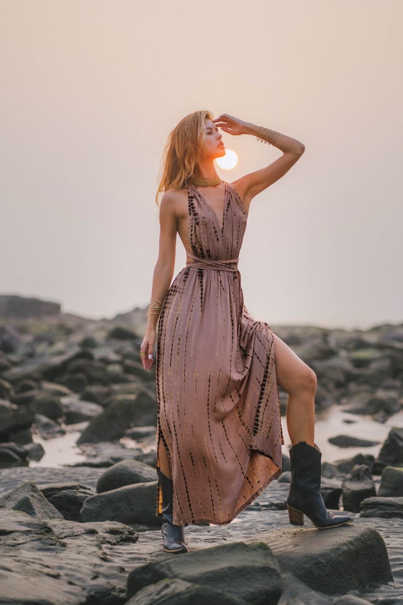 chinese dress ladies Perfect Sleeve Loose Plain, Breezy, Long Maxi Dress for Summer main image 1