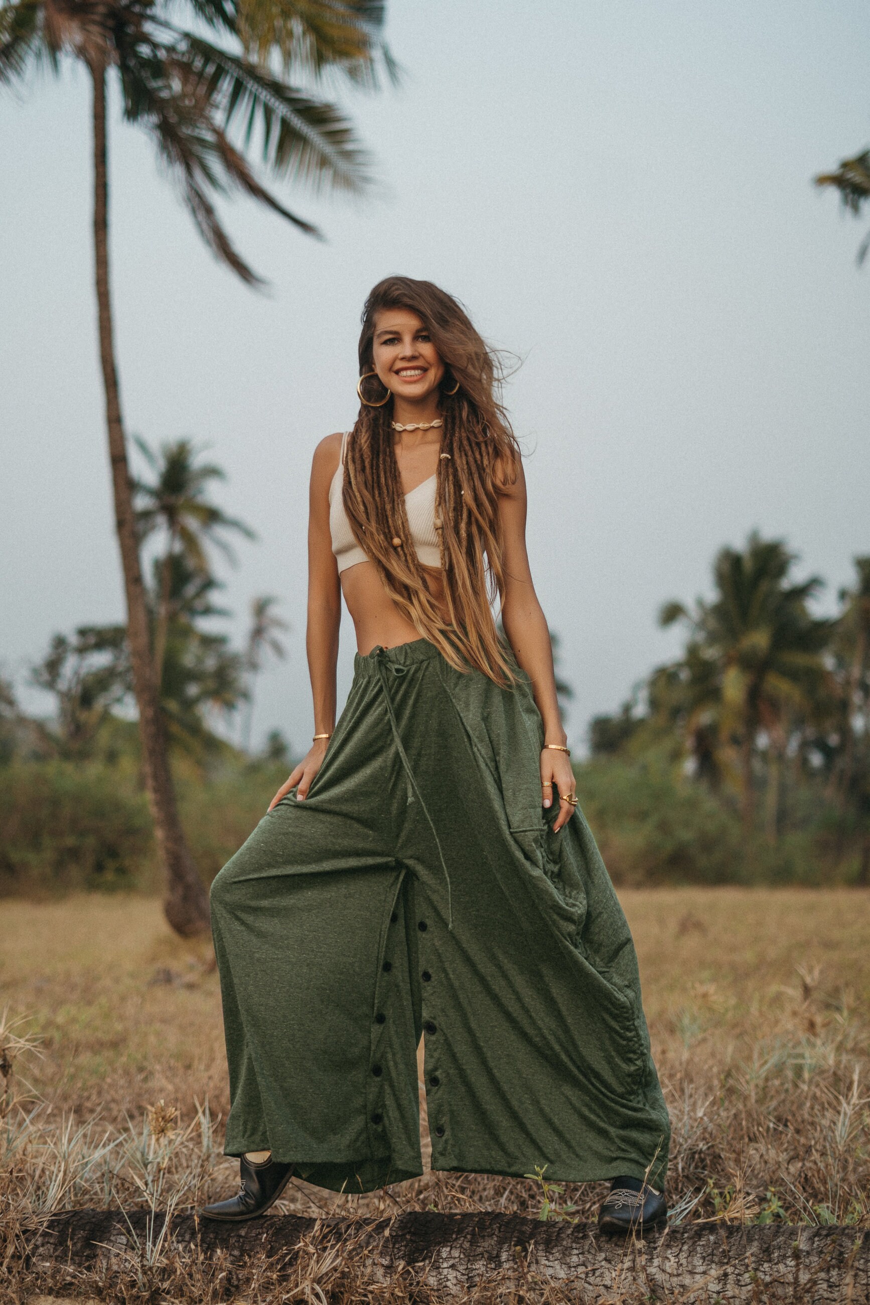 Convertible Maxi Skirt Palazzo Pants in Charoal / Super Soft 