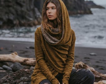 Damessweater met capuchon Nyx / halfseizoenjastrui / Boho