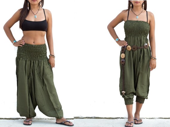 womens jumpsuit green
