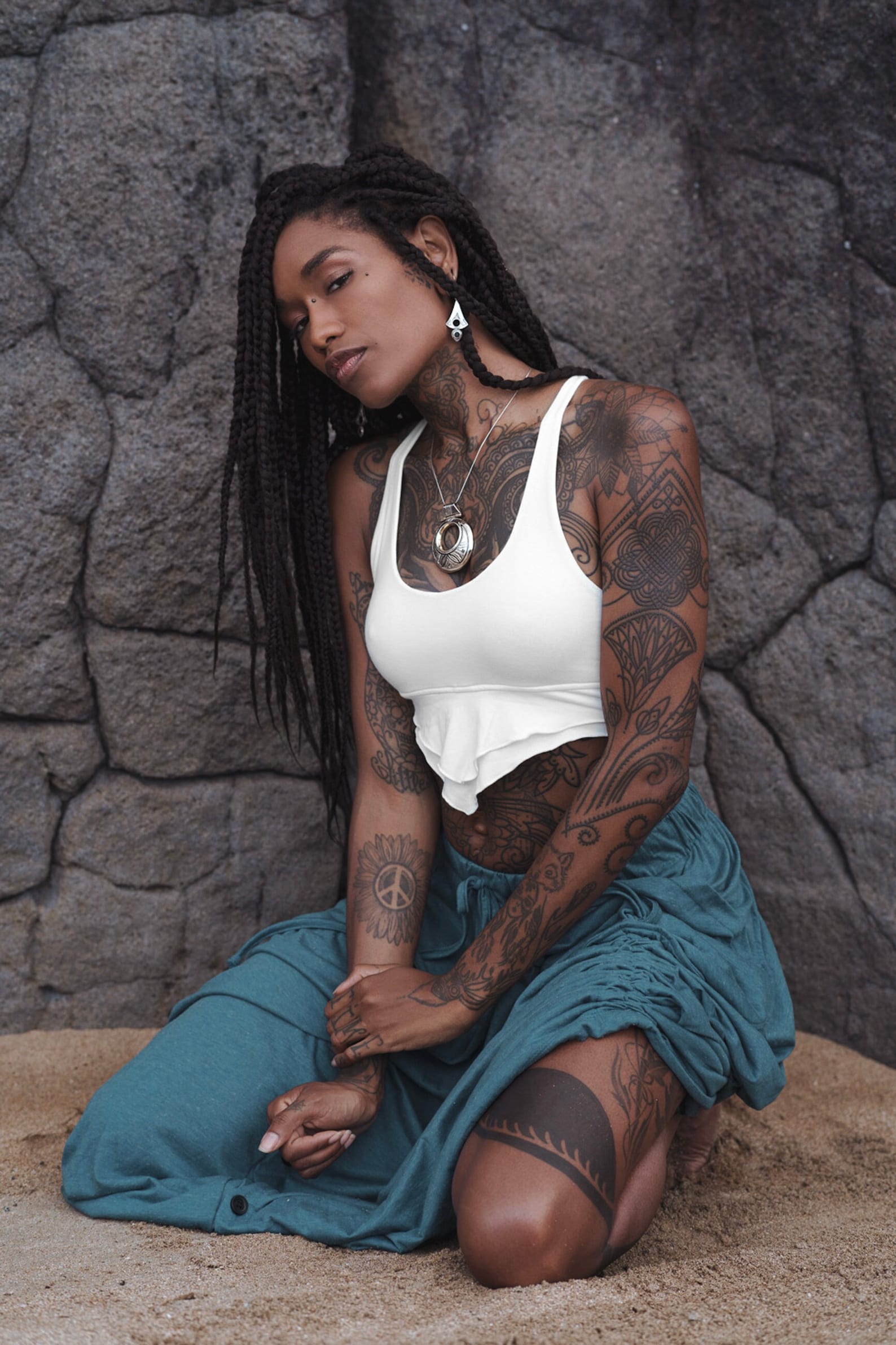 Womens Triangle Crop Top Aluna Black / Sleeveless Boho Tank - Etsy