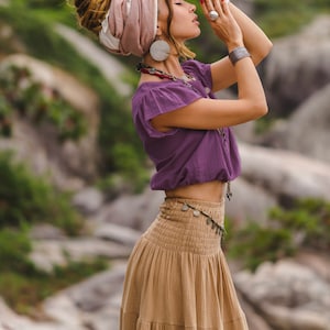 Hunaarii  Crop Top - Sandstone
