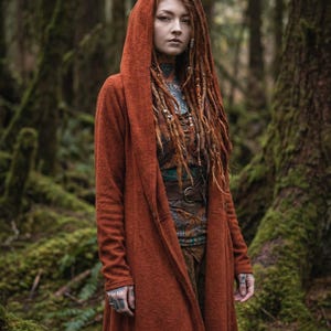 Suéter con capucha para mujer Amita en morado / Suéter de entretiempo / Boho imagen 12