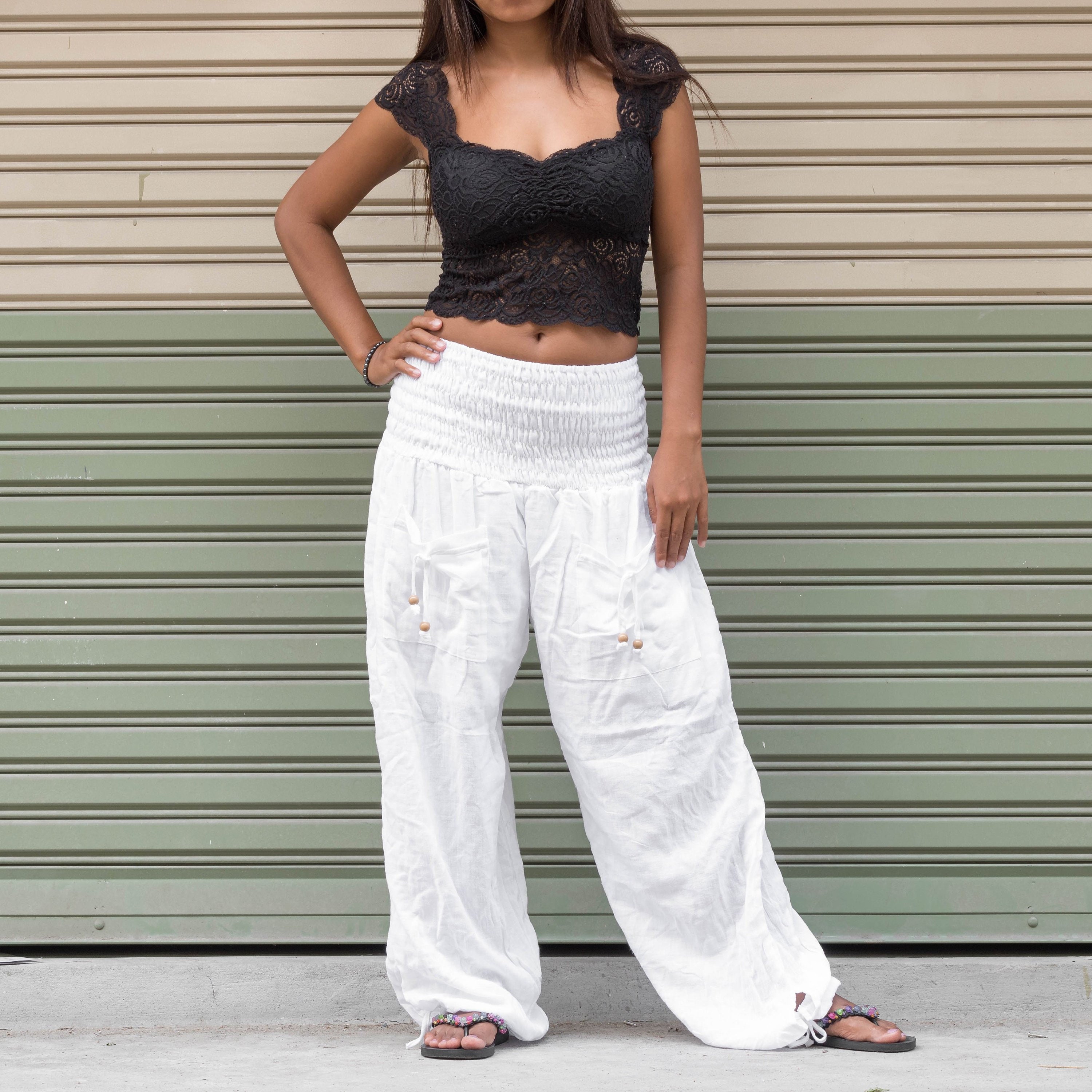 mens white yoga pants