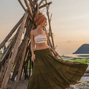 Maxi Skirt Moana / Boho Cotton Skirt / Light and Flowy zdjęcie 5