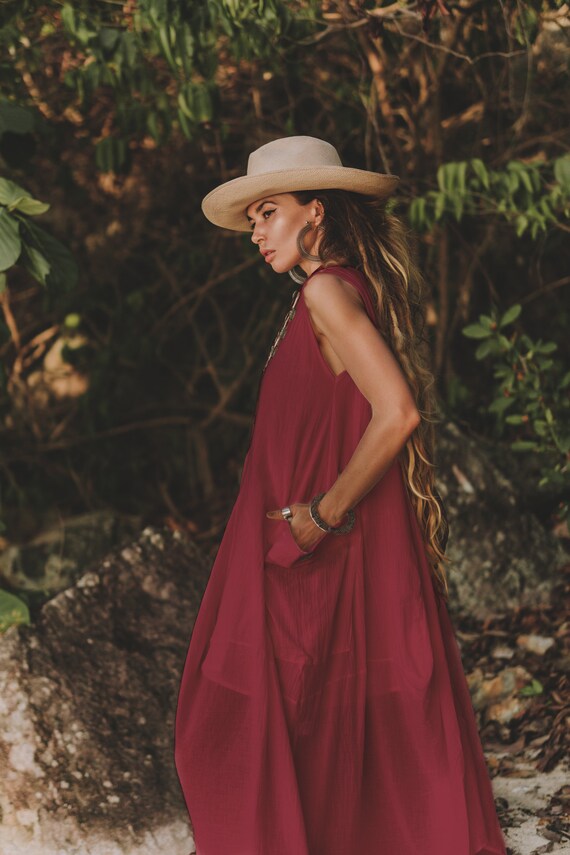 Casual Mujer Algodón Vestido largo Manga corta O-cuello Sólido Split Boho  Midi Vestido Beige / Amari Abanopi Beige S | Walmart en línea