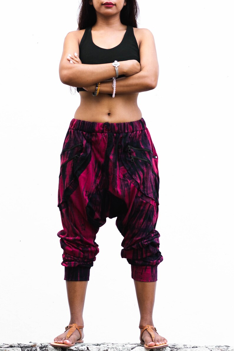 Harem Pants Tie Dye Drop Crotch Pants Cyberpunk