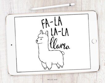 Download Llama monogram svg | Etsy
