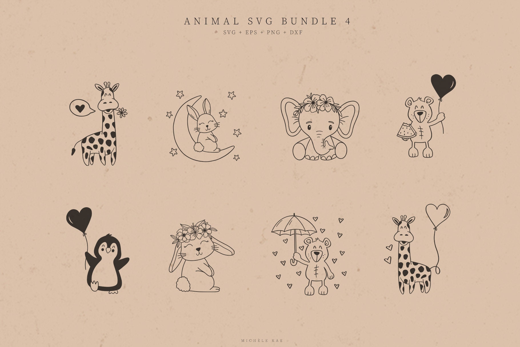 Animal SVG Bundle Woodland Pets Cut File Cutting File - Etsy