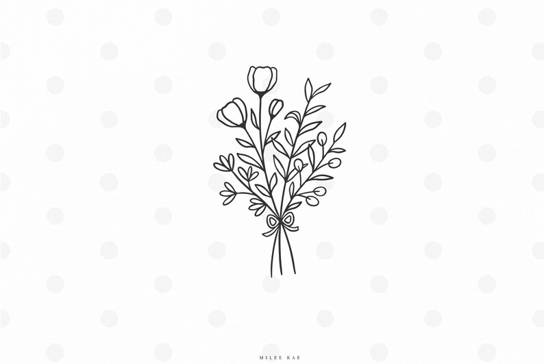 Download Flower bouqet svg file Botanical Overlay Cutting file | Etsy