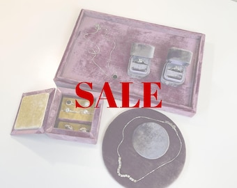 Ring Display, Ring Box, Necklace Display, Velvet Bust, Jewelry Tray