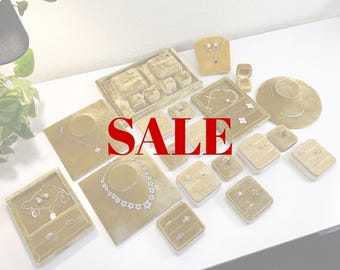 Ring Display, Ring Box, Necklace Display, Velvet Bust, Jewelry Tray