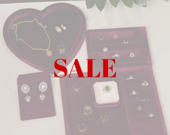 Ring Display, Ring Box, Necklace Display, Velvet Bust, Jewelry Tray