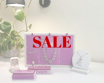 Ring Display, Ring Box, Necklace Display, Velvet Bust, Jewelry Tray