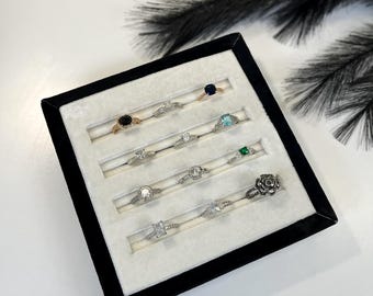 Velvet Jewelry Display Tray: Antique Style Ring Organizer