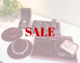 Ring Display, Ring Box, Necklace Display, Velvet Bust, Jewelry Tray