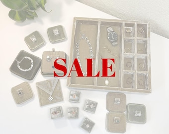 Ring Display, Ring Box, Necklace Display, Velvet Bust, Jewelry Tray