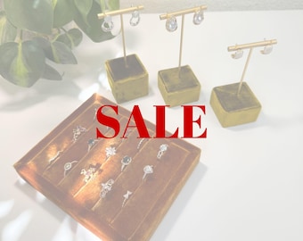 Ring Display, Ring Box, Necklace Display, Velvet Bust, Jewelry Tray