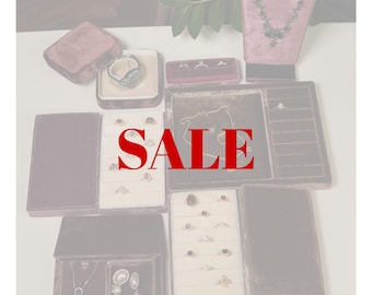 Ring Display, Ring Box, Necklace Display, Velvet Bust, Jewelry Tray