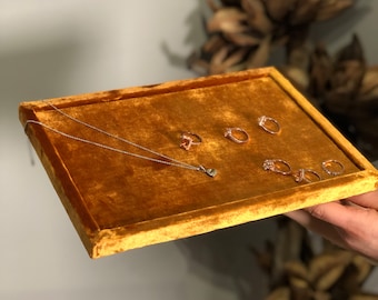 Velvet Rectangular Jewelry Tray