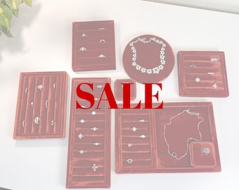 Ring Display, Ring Box, Necklace Display, Velvet Bust, Jewelry Tray