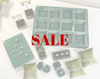 Ring Display, Ring Box, Necklace Display, Velvet Bust, Jewelry Tray