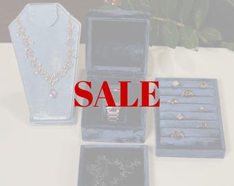 Ring Display, Ring Box, Necklace Display, Velvet Bust, Jewelry Tray