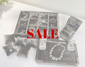 Ring Display, Ring Box, Necklace Display, Velvet Bust, Jewelry Tray
