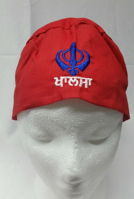 2 pcs of Sikh punjabi patka/pathka/turban/bandana/pagri/pagg khanda/kara/kirpan 