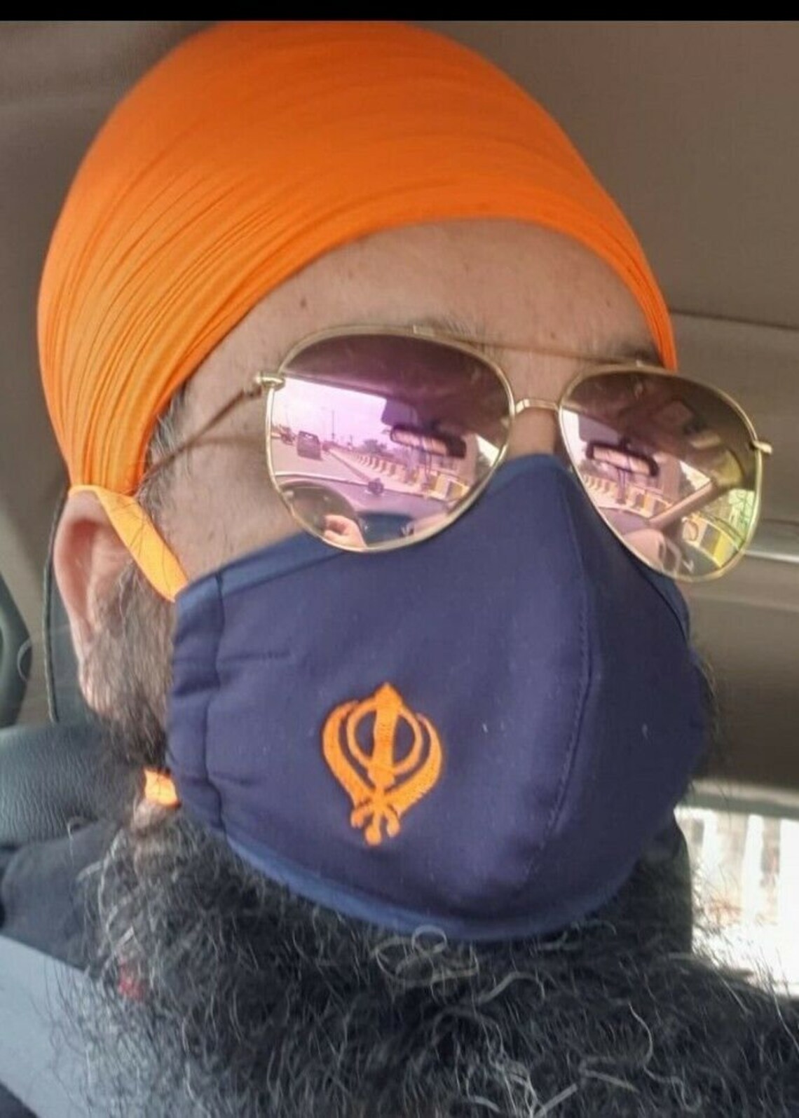 Sikh Singh Kaur Punjabi Embroidery Khanda Protection Face Mask Etsy
