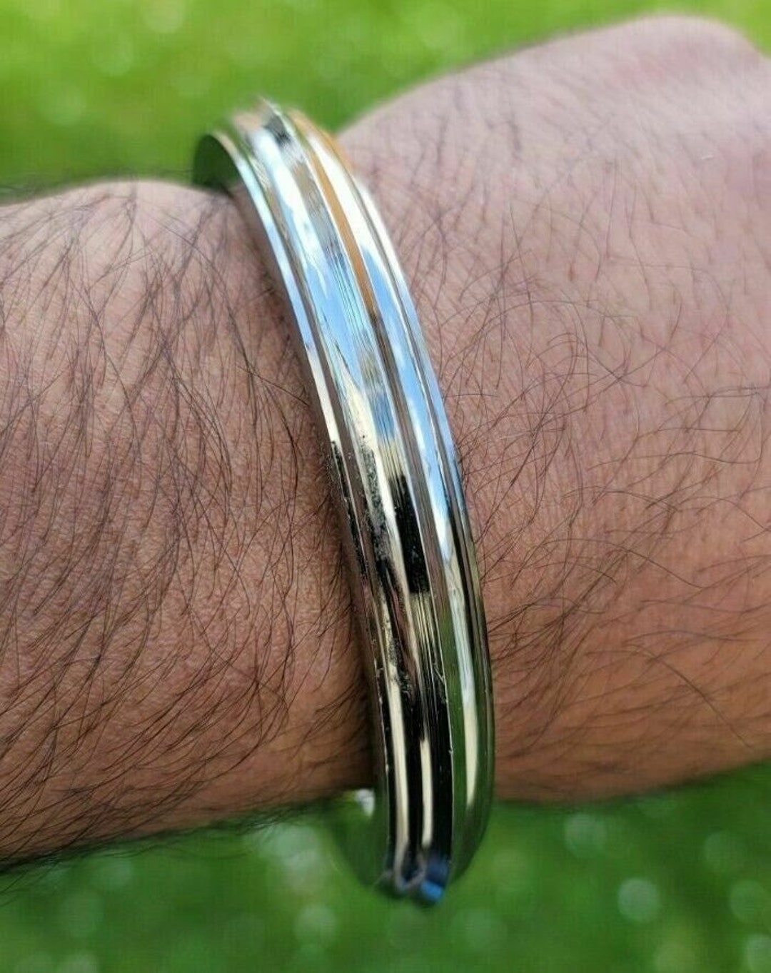 Stunning Stainless Steel One Edge Kara Bracelet Sikh Kada Etsy