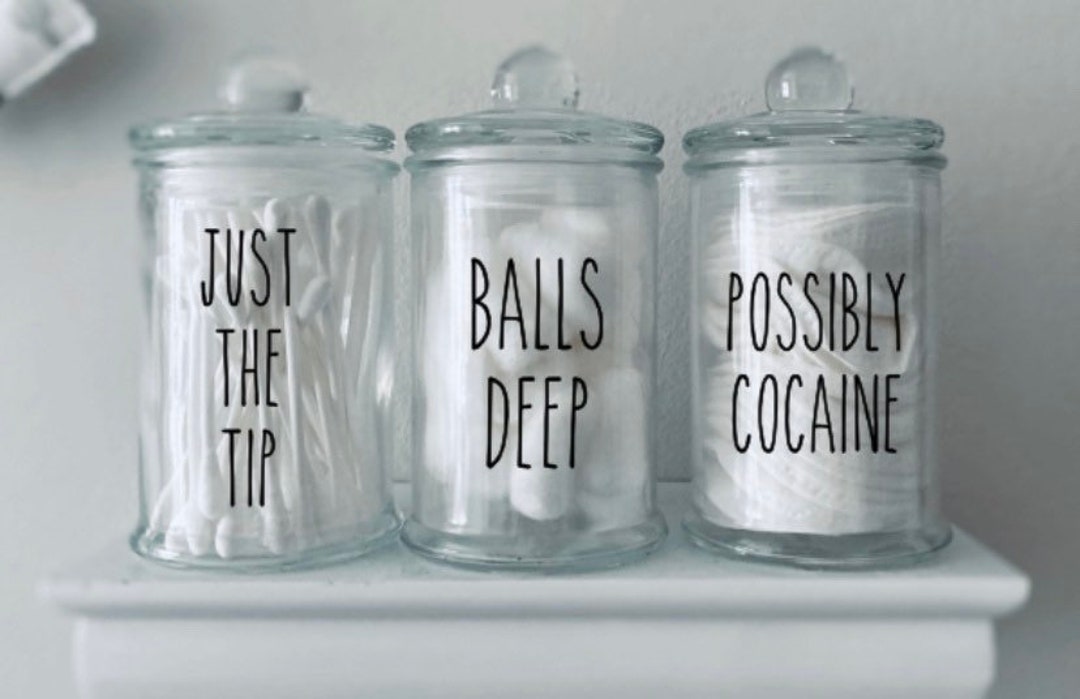 Funny Bathroom Decor| Bathroom Jars|spring|housewarming| Bathroom Wall ...