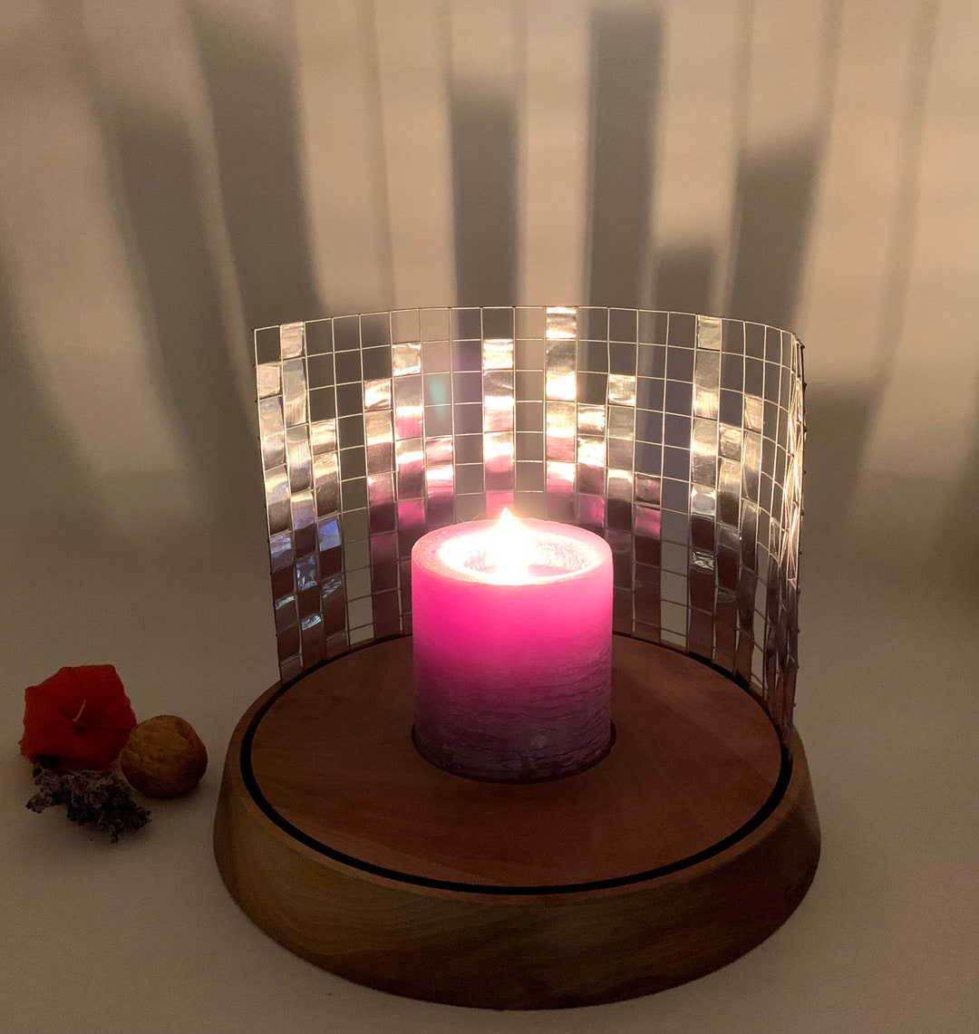 Wooden Candle Holder Valentine's Day Gift Table Décor Etsy