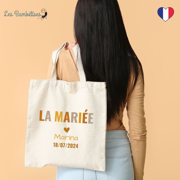 Tote Bag Personnalisable EVJF Terracotta - Tote bag enterrement de vie de jeune fille - Accessoire evjf personnalisé