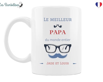 Mug Papa Personnalisable Lunettes Retro