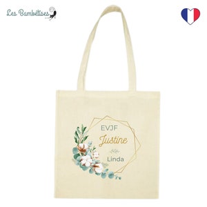 Tote Bag Personnalisable Evjf Champêtre Eucalyptus tote bag enterrement de vie de jeune fille Accessoire evjf personnalisé image 5