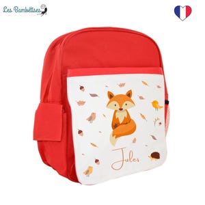 Sac à dos Personnalisable Renard - Sac à dos Enfant Personnalisé - Sac à dos garçon - Sac à dos prénom personnalisé - Sac à dos fille
