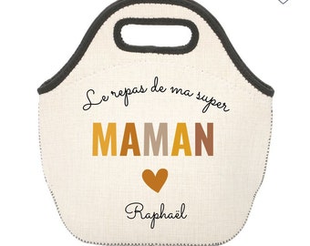 Sac Isotherme Repas Personnalisable Maman Terracotta - Cadeau Maman - Cadeau fête des mères