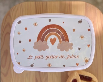 Personalized Rainbow Cloud Lunch Box - Personalized Lunch Box for Girls - Personalized Lunch Box for Preschool