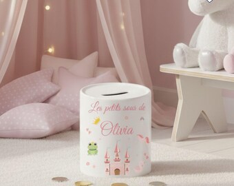 Personalized Princess Piggy Bank - Personalized First Name Piggy Bank - Personalized Children's Piggy Bank - Children's Christmas Gift - Birthday Gift