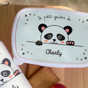Personaliseerbare Panda Snack Box - Kleuterschool Snack Box - Voornaam Snack Box