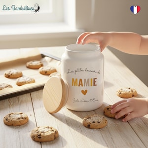 Pot à Biscuits Mamie Terracotta Personnalisable - Cadeau fête des mamies - cadeau Noël grand mère - cadeau anniversaire mamie