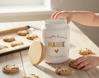 Pot à Biscuits Mamie Terracotta Personnalisable - Cadeau fête des mamies - cadeau Noël grand mère - cadeau anniversaire mamie